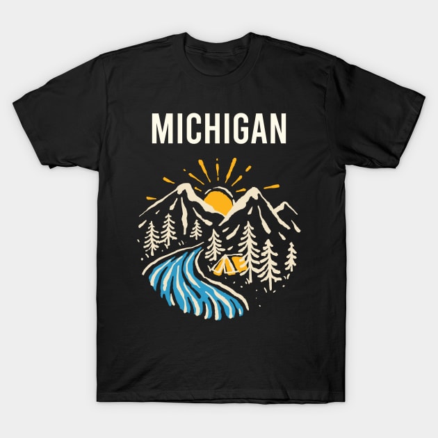 Michigan Landscape T-Shirt by flaskoverhand
